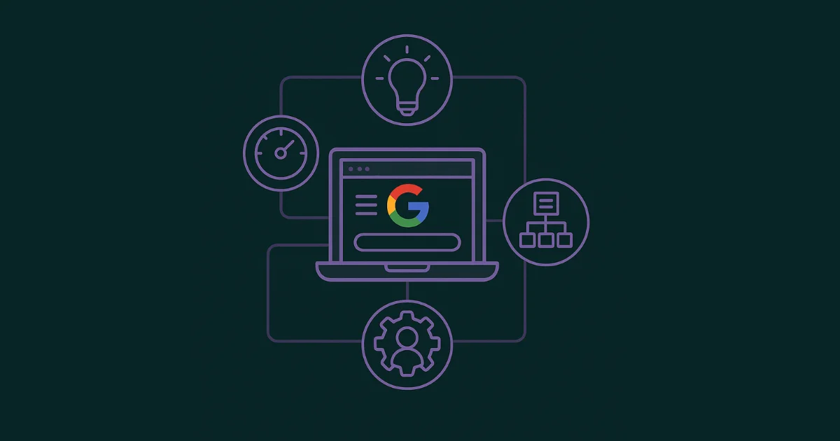 Diagrama visual que representa las estrategias clave para optimizar una web frente al SEO post-SGE y la búsqueda generativa de Google.